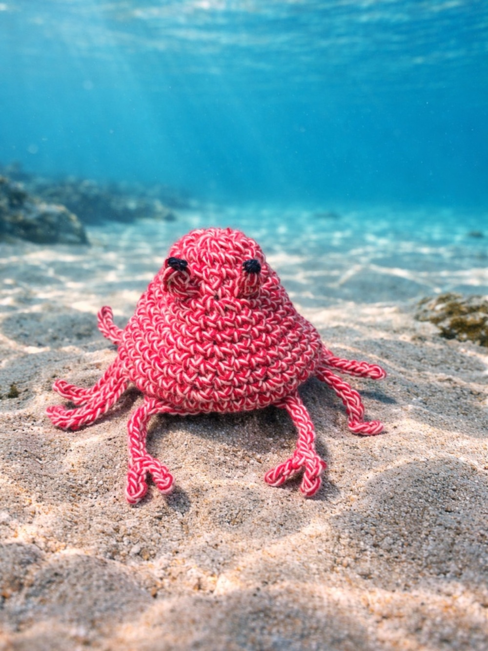Handmade Crochet Crab Soap Saver 100% Cotton - Picture 2 of 2